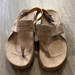 Earth Tan Suede Sandals